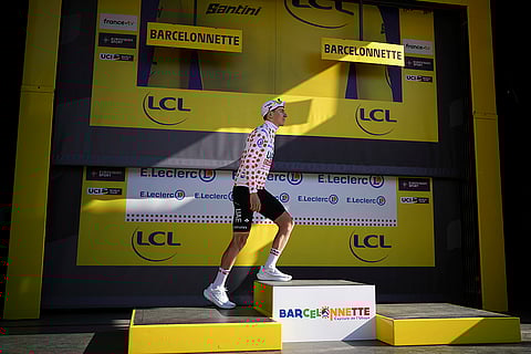 Overall leader and best climber Slovenia's Tadej Pogacar